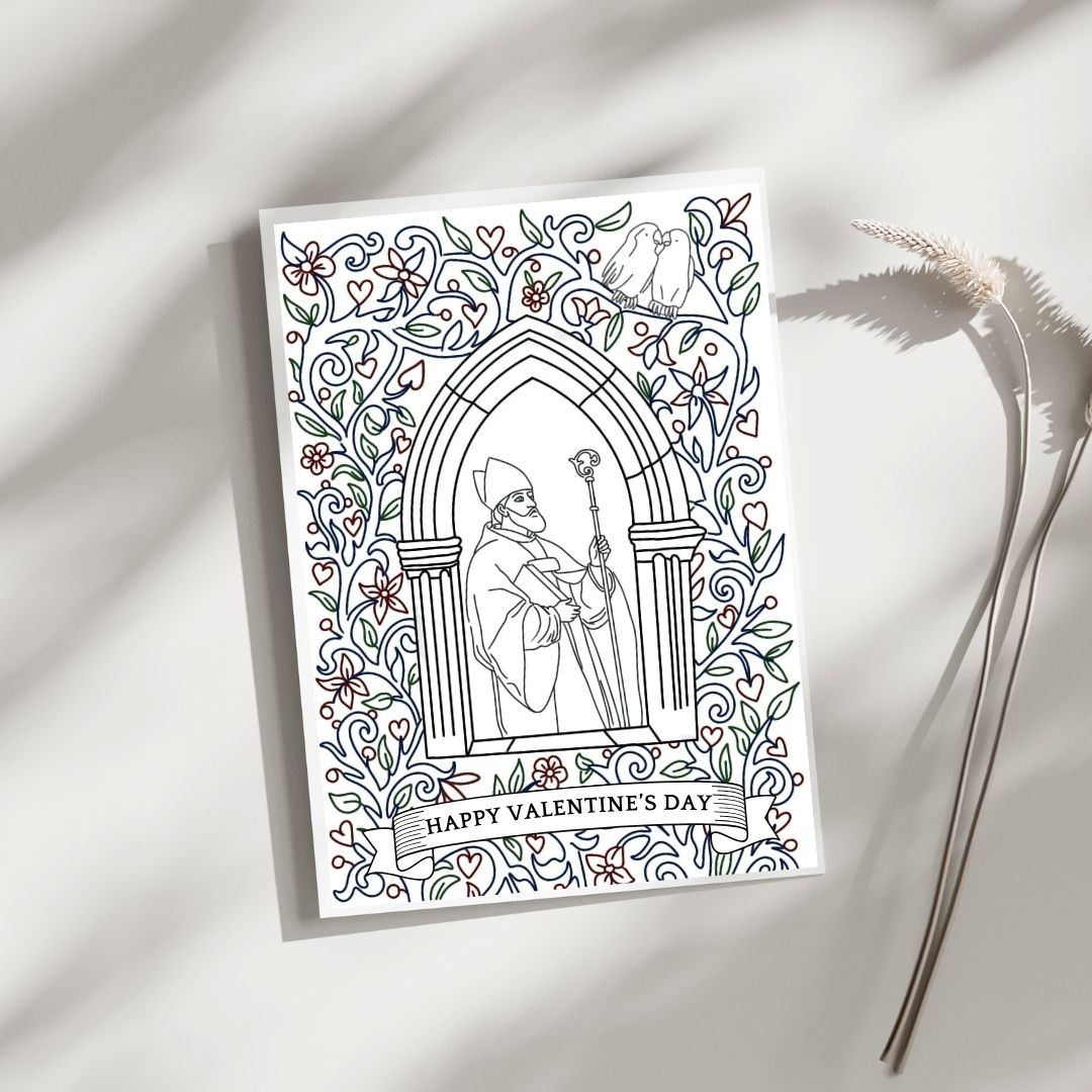 Free St Valentine's day greeting card digital download!