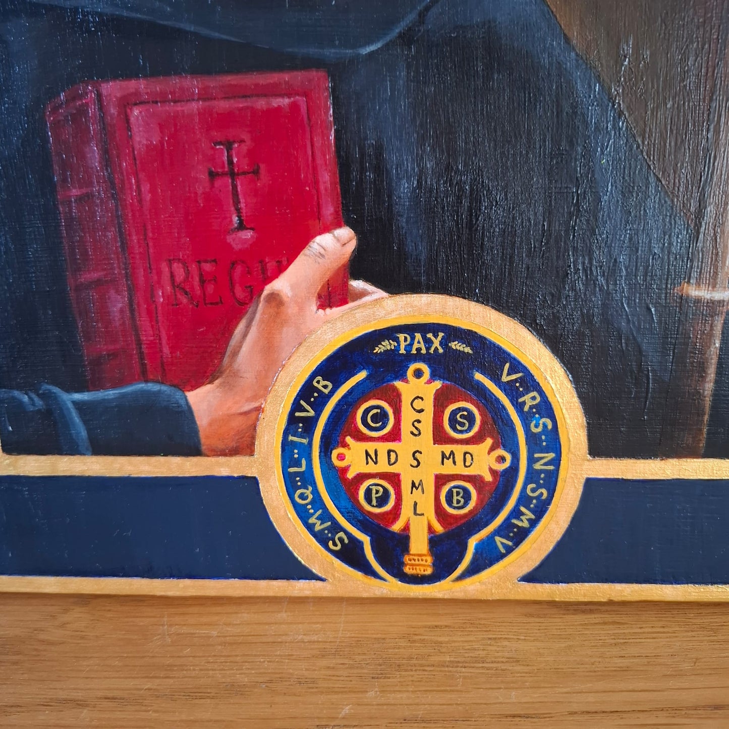 St Benedict Paint Artwork - Original