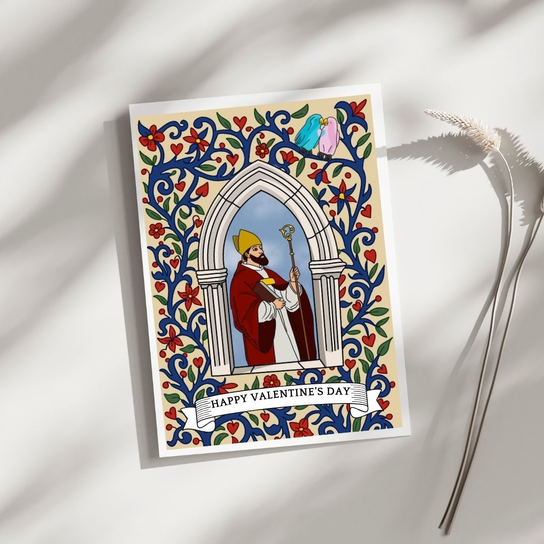 Free St Valentine's day greeting card digital download!