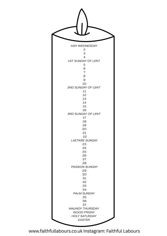 Countdown to Easter - downloadable worksheet