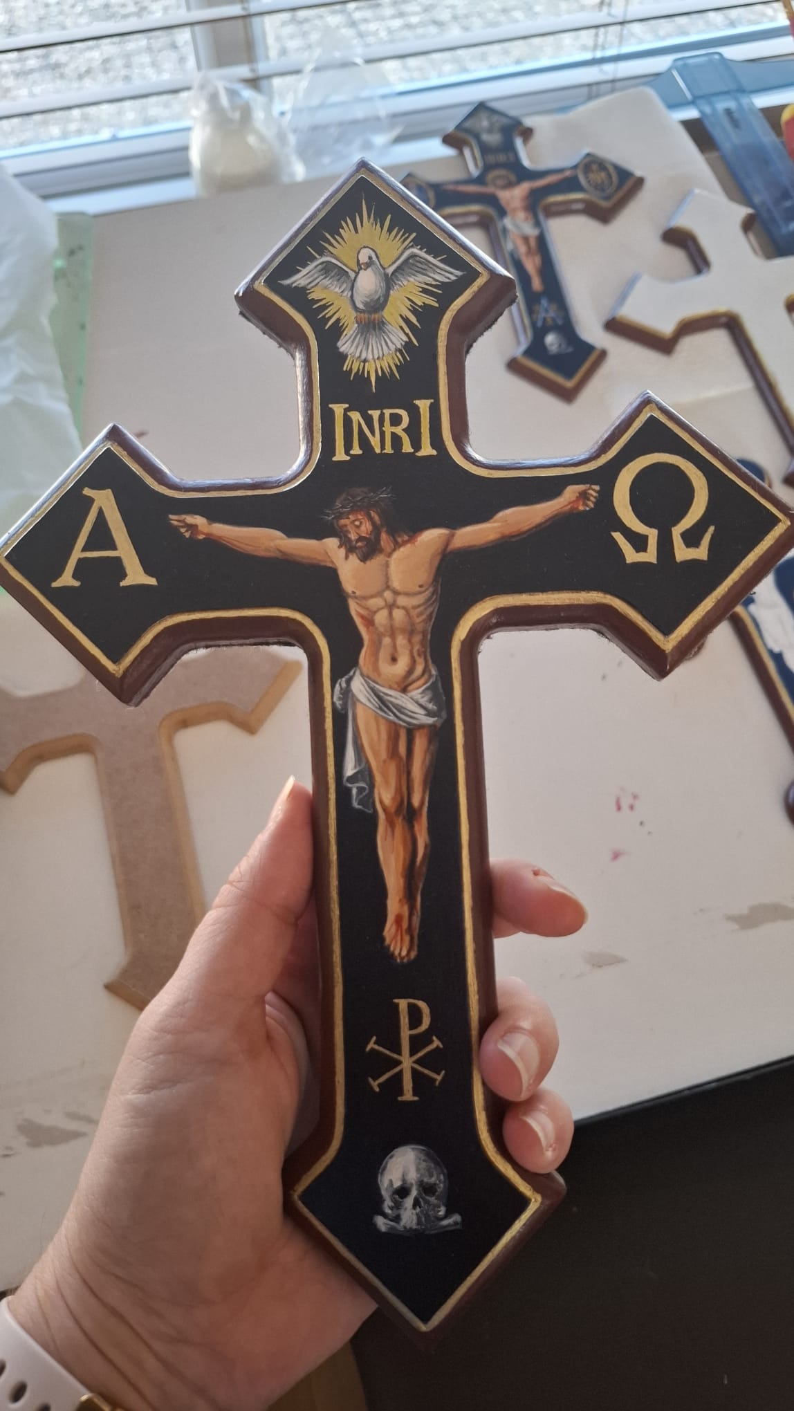 Devotional Crucifix - Alpha & Omega