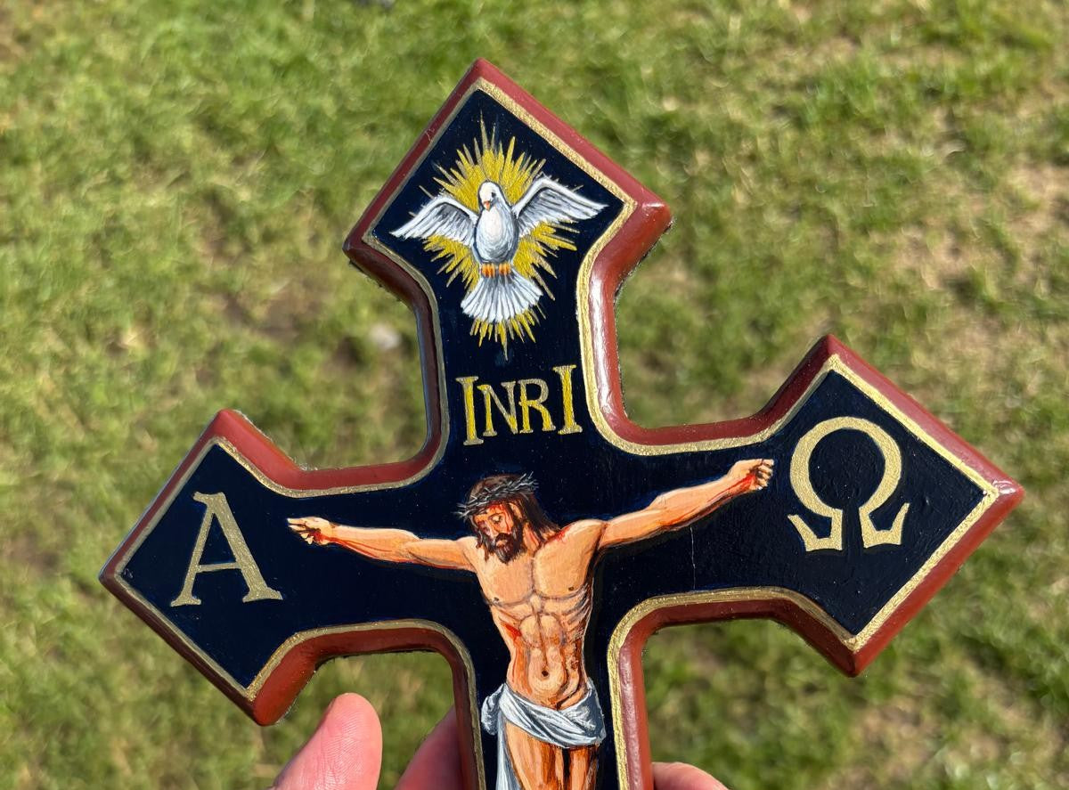 Devotional Crucifix - Alpha & Omega