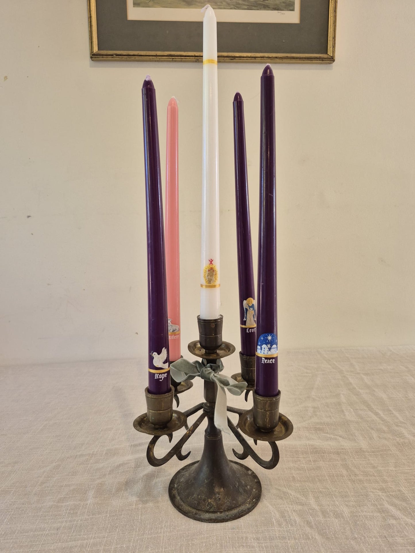 Hand-painted Advent Candle Set
