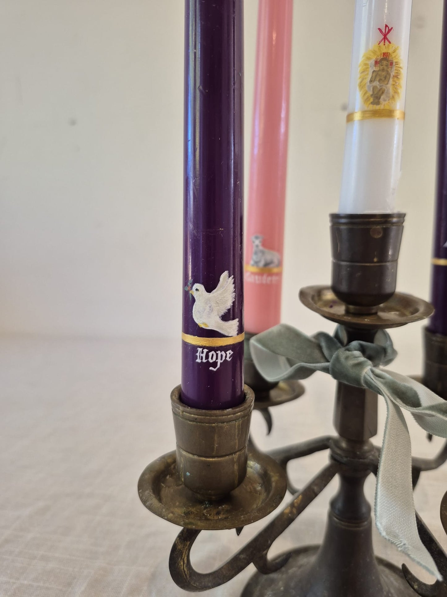 Hand-painted Advent Candle Set
