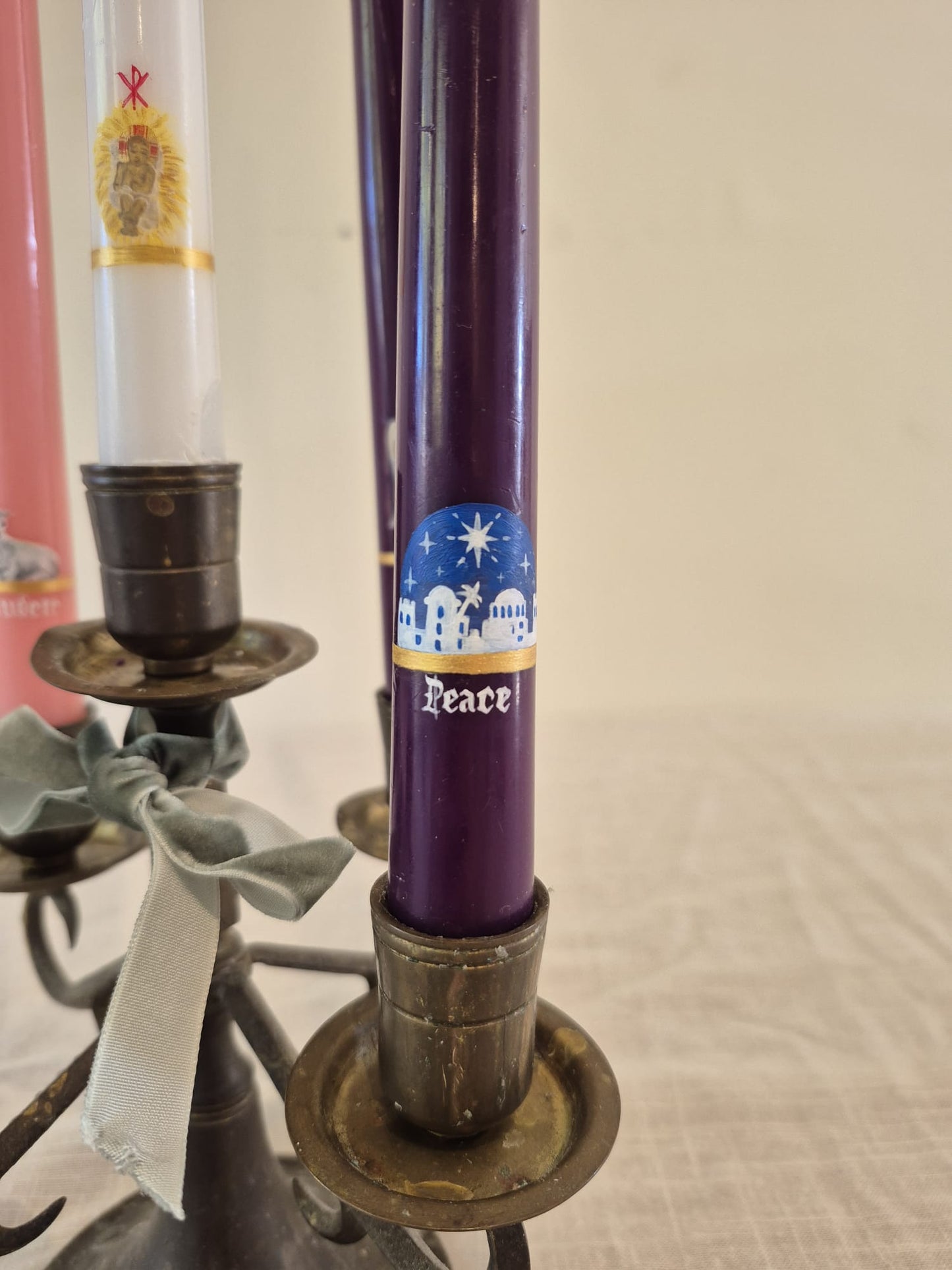 Hand-painted Advent Candle Set