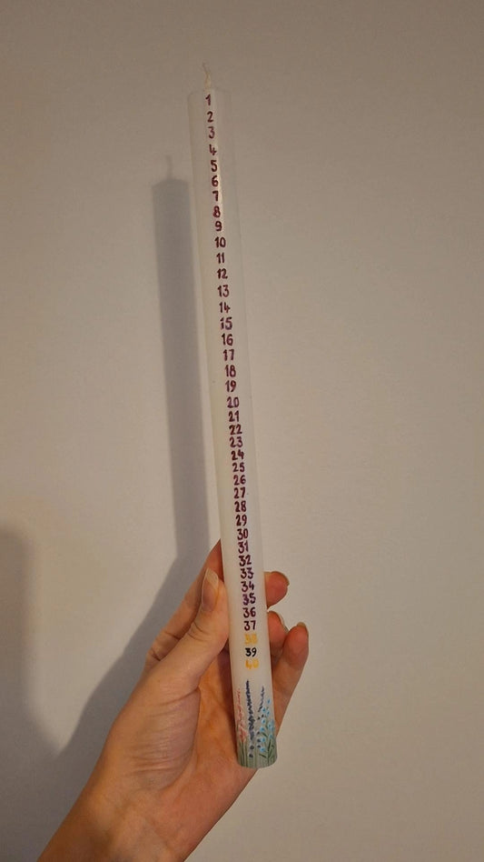 'Countdown to Easter' Hand painted Candle